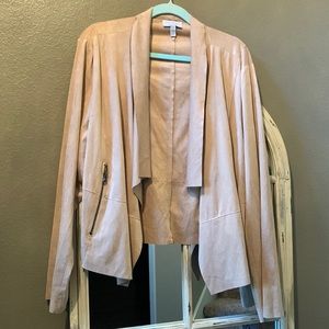 Sofia jeans faux suede moto jacket